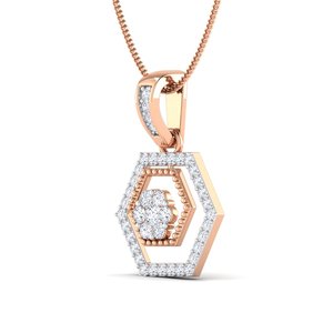 Trendy <b>Simple</b> Elegant Sterling Silver 14k <b>Gold</b> Plated Lab Grown Diamond Pendant <b>Necklace</b> Custom Jewelry Women's Party Gift - Product Image 3