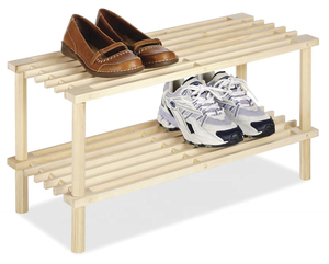 Organizador de Zapatos Apilable de 2 Niveles, de Madera, de Alta Calidad, Personalizado al por Mayor - Product Image 1