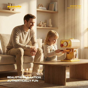 Machine à café en bois pour enfants Muwantu, <span class=keywords><strong>jouet</strong></span> de simulation, ensemble d'accessoires de <span class=keywords><strong>cuisine</strong></span> pour tout-petits, certifié EN71, commandes simulées - Product Image 5