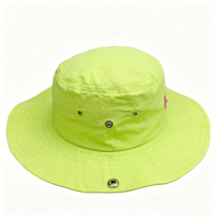 Chapeau Bob en Nylon à Broderie Personnalisée, Séchage Rapide, Large Bord, Protection Solaire Extérieure, Casquette de Pêcheur avec Sangle Mentonnière