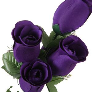 עונה התאמה אישית של 6 ראשים רוז בוש פרח מלאכותי מסיבת חתונה עיצוב הבית זרי משי של ורדים - Product Image 3