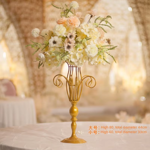 Goldman Pot De Fleur Accessoires De Mariage Fer Table <span class=keywords><strong>Vase</strong></span> À Fleurs Ornements De Bureau Arrangement De Fleurs Romantiques - Product Image 4