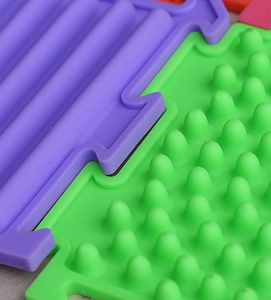 8 Piezas de Tapetes Sensoriales para <span class=keywords><strong>Autismo</strong></span>, Tapete de Juego de Silicona Texturizada No Tóxica, Baldosas de Masaje para Niños y Adultos, Alivio del Estrés - Product Image 4
