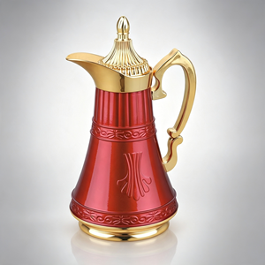 Carafe Dallah Arabe <span class=keywords><strong>Creed</strong></span> Unified 0.6L & 1.0L, Ensemble Double, Coque Métallique, Intérieur en Verre, pour Ramadan Iftar, Gulf Mart, Achat en Gros - Product Image 1