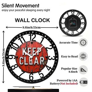 Horloge murale circulaire en fer de 25 cm avec une production et des délais de livraison efficaces - Product Image 2