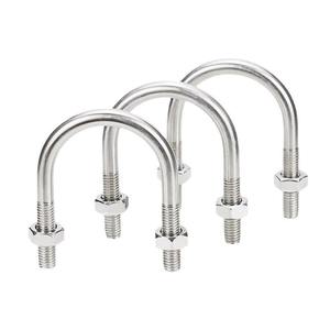 Steel Corrosion-Resistant Zinc Plated <b>Titanium</b> Alloy U-Bolt Screw Bolt Hot Dip Galvanized Fastener for <b>Pipe</b> Construction Fixing - Product Image 1