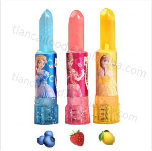 Caja de Dulces con Forma de Lápiz Labial con Sabor a Frutas Mixtas, Temática de Princesa TNCI, Perfecta para Fiestas de Niños, Juego de Imitación, Recuerdo de Fiesta, Golosina - Product Image 1