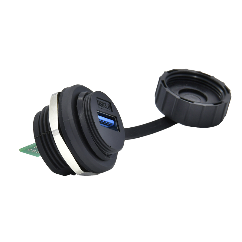 Type C Male 8pin Waterproof USB Connector Panel Mount 3.0 Micro USB B Connector PCB