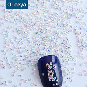 Produits les plus vendus, grand emballage, 1 kg par sac, paillettes de verre pour nail art de 1,1 mm, poussière de verre pour la décoration des ongles - Product Image 1