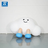Poupée gonflable nuage de dessin animé, modèle de personnage de dessin animé nuage, décoration pour festival, fête, centre commercial, événement