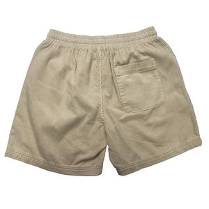 Velours côtelé uni vierge de grande taille personnalisé de 5 pouces d'entrejambe en coton biologique pour hommes, short en maille d'entraînement brodé pour hommes - Product Image 4