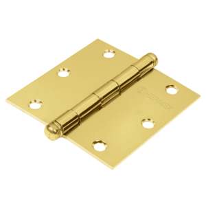 BC-351R Hermex 3-1/2 'cerniera quadrata ottone-placcato in acciaio rotondo per mobili - Product Image 2