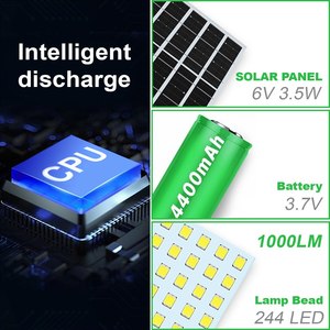 Lampes solaires suspendues super lumineuses, étanches IP65, décoration de lustre, lampes solaires d'extérieur avec télécommande - Product Image 5