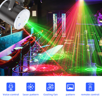 Projecteur laser LED portable RGB 5V activé par le son pour DJ, boule disco, fête, mariage, concert, KTV