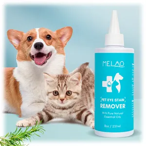 Melao nhãn hiệu riêng không nước mắt Pet Eye Stain Remover tinh khiết hữu cơ nhẹ sâu mắt làm sạch Pet Eye Drops cho chó và mèo
