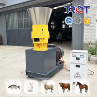 Machine automatique de fabrication de granulés d'aliments pour animaux de 1 tonne/h pour les élevages de bétail et de volailles, avec un processus simplifié de transformation des matières premières en granulés