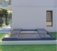 Puits de lumière électrique moderne pour toit, à commande à distance, sur mesure, non standard, pour escalier extérieur et sous-sol