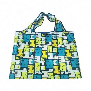 Bolsas de Compras Plegables Personalizadas, Resistentes y Duraderas, Ecológicas, de RPET 210D, Reutilizables, con Diseño de Fresa - Product Image 1