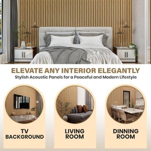 แผ่นผนังไม้ซับเสียงแบบแผ่นเรียบ ราคาโรงงาน สำหรับตกแต่งสำนักงาน สตูดิโอ และบ้าน แผ่นอะคูสติกแบบแผ่นเรียบหนา 21 มม. - Product Image 6