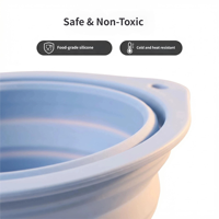 Vente en gros de bols à eau portables en silicone pour chiens, pour voyages en plein air, pliables, bols pliables pour animaux de compagnie