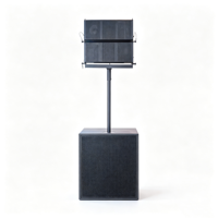 Sistema de Altavoces Line Array Activo de 3 Vías con Control DSP, Red RJ45, Madera Contrachapada de Abedul, 3400W Pico, 136dB SPL, para Escenario