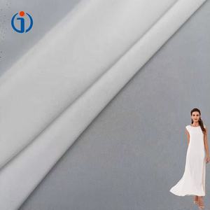 Chine usine plus récent tissé blanc 100% polyester pêche Koshibo crêpe tissus pour la fabrication de robes - Product Image 1