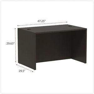Coque de bureau droite Alera Valencia Series 47,25'' x 29,5'' x 29,63'' couleur expresso pour usage professionnel - Product Image 2
