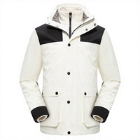 Veste unisexe 3-en-1 imperméable coupe-vent solide toutes saisons avec doublure polaire amovible pour la randonnée et le travail en extérieur, logo personnalisé