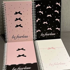 Cuaderno A5 con Espiral y Lazo Rosa, Estilo <span class=keywords><strong>Instagram</strong></span>, de Alta Calidad, con Líneas Horizontales, para Estudiantes - Product Image 2