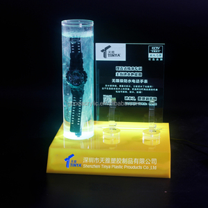 Espositore Impermeabile per Orologi in Acrilico, Supporto per Smartwatch con Base Illuminata a LED, Display Universale per Negozi al Dettaglio - Product Image 6