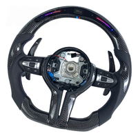 Volant sport en fibre de carbone véritable avec affichage LED de vitesse et régime moteur, populaire pour BMW 320i 335i E90 E91 E92 E93 M3 Série 3