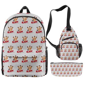 Fabricants chinois d'accessoires pour fumeurs, <span class=keywords><strong>sac</strong></span> à <span class=keywords><strong>dos</strong></span> imperméable noir à sublimation Cookie Backwoods RAW, ensemble de 3 pièces - Product Image 5