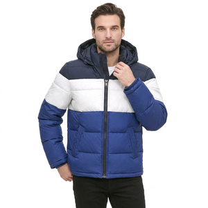 High Quality Men's <b>Winter</b> Puffer <b>Jacket</b> Top Selling Fully Customizable Hooded Collar Reversible Canvas Thinness <b>Cheap</b> Price OEM - Product Image 1