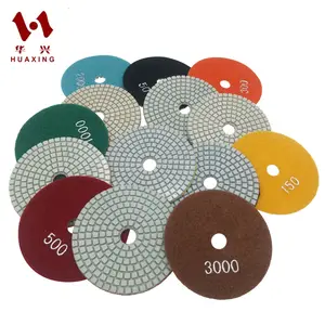 100mm 4" Diamond buffing fiber pads resin sanding Pad for granite marble polishing