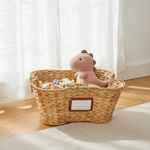 Panier de rangement tissé à la main, rectangulaire, couleur naturelle, pour la maison, les jouets pour animaux, les cosmétiques, organisateur, origine Bobai, modèle RD - Product Image 3