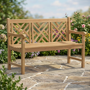 Banco de Jardín Moderno y Duradero de Madera de Teca, Muebles de Exterior - Product Image 3