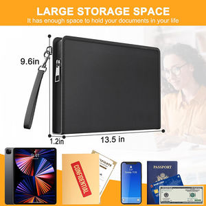 Fireproof Document <b>Bags</b> Waterproof and Fireproof <b>Money</b> <b>Bag</b> Document Holder With Zipper Fireproof Safe Storage Pocket <b>Money</b> Pouch - Product Image 4