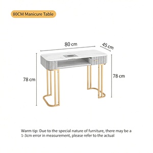 Beauty Salon Professional White Marble Top <b>Nail</b> Table and Chair Set Multi-function <b>Nail</b> Table Beauty Salon Manicure Furniture - Product Image 6