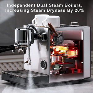 Cafetera Espresso Eléctrica Semiautomática de 20 Bares, de un Solo Grupo, con Bombas Dobles ULKA, para Uso Doméstico y Hotelero, Máquina de Cappuccino y Latte - Product Image 5