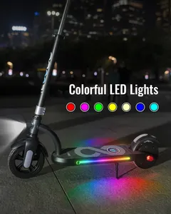 Gyroor Scooter elétrico de 2 rodas para crianças, scooter elétrico de equilíbrio portátil para crianças, 120w, 6.5 polegadas, de segurança