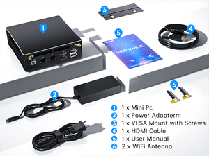 AMD chơi game mini PC R9 8945hs R7 8845hs AMD Radeon 780M 64GB DDR5 1TB SSD wifi6e bt5.3 Dual Lan Mini usb4 Máy tính chơi game PC - Product Image 6