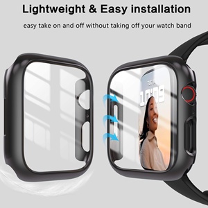 Haute qualité pour <span class=keywords><strong>Apple</strong></span> <span class=keywords><strong>Watch</strong></span> 41 45 48mm protecteur d'écran <span class=keywords><strong>44mm</strong></span> 8 7 6 5 <span class=keywords><strong>4</strong></span> Se série étui <span class=keywords><strong>complet</strong></span> en verre trempé pour Iwatch - Product Image 4