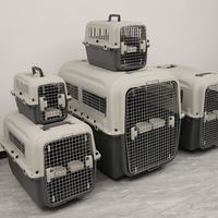 Grand transporteur pour animaux de compagnie en plastique de 48 pouces pour chat, chien, boîte de voyage, panier, cage, transport en plein air, cage à animaux de compagnie