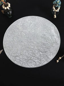 Mesa redonda Placemars 100% PVC lavable manteles antideslizantes resistentes al calor Place Mars para fiesta banquete aniversario de boda - Product Image 3