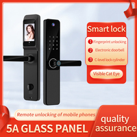 S802 Pro Camera Smart Deurslot Digitaal Slot Vingerafdruk Code Kaart Smart Tuya Wifi Digitaal Slot Met Camera Voor Home Hotel