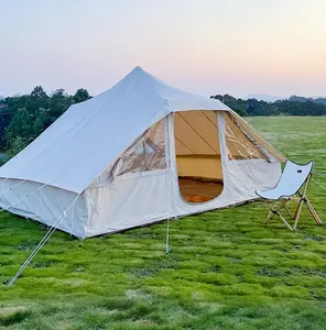Fabrika toptan fiyat büyük kral çadır açık kamp çok oyunculu çadır 4.4*3m çan çadır glahotel otel Safari