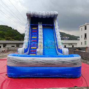 Castillo inflable comercial para niños, con tobogán acuático de mármol y piscina, ideal para fiestas en el patio trasero. - Product Image 2