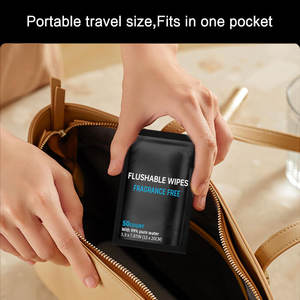 Fabrika özel Logo 30 50 100 sayımları On-The-Go Flushable mendil kokusuz ekstra büyük ayrı ayrı sarılmış yetişkin ıslak mendiller - Product Image 3