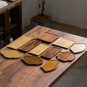 Walnut Wood <b>Tea</b> <b>Tray</b> Irregular Shape Handmade For Kung Fu <b>Tea</b> Set Home Use - Product Image 1