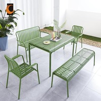 Ensemble de meubles de Table et chaise en aluminium, nouvelle collection populaire, moderne, Restaurant, café, Restaurant
